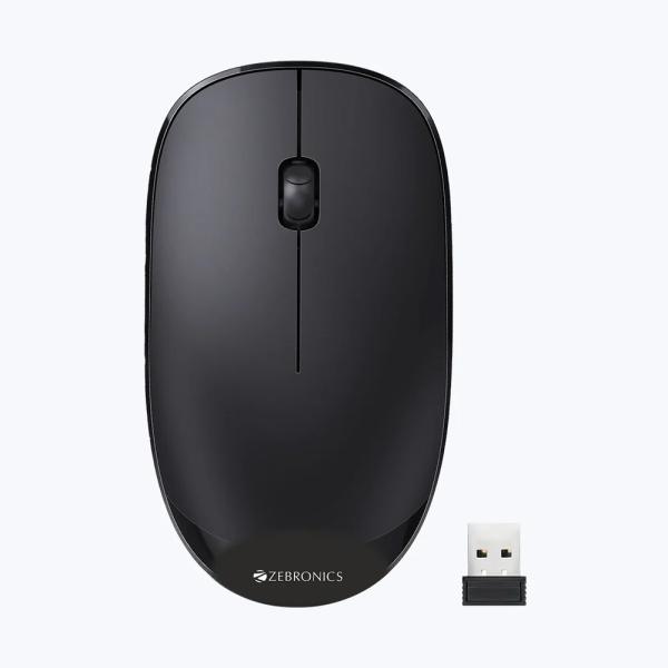 ZBRONICS Haze Wireless Mouse 1200 DPI, Advanced Optical Sensor, 2.4GHz USB Nano Receiver, Plug - Play